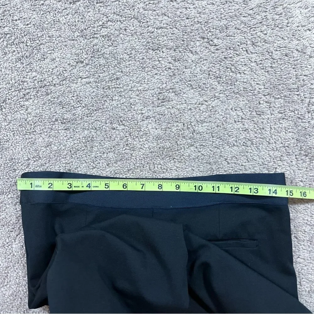Everlane The Stretch Ponte Knit Skinny Pant Black Side Zip Size 6